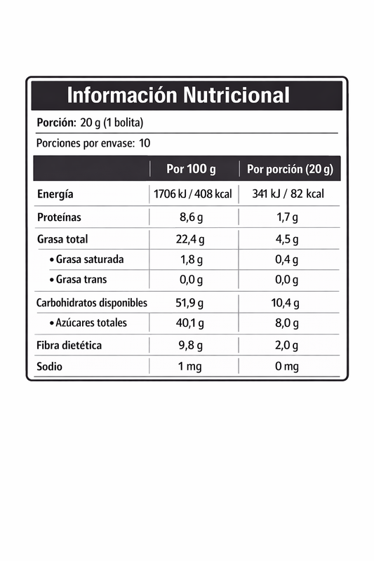 Canela Nuez Energy Balls - 10 un.