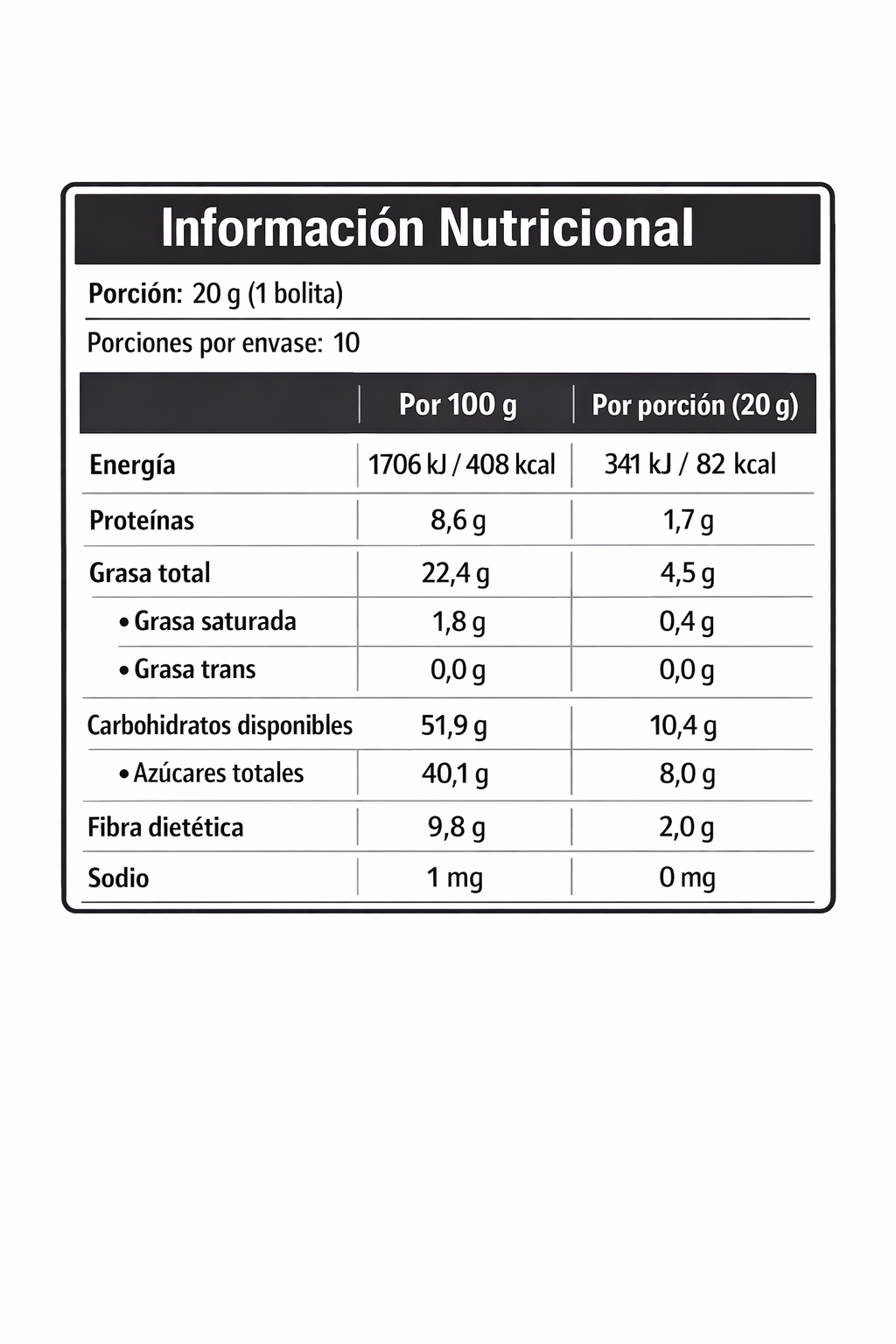 Canela Nuez Energy Balls - 10 un.