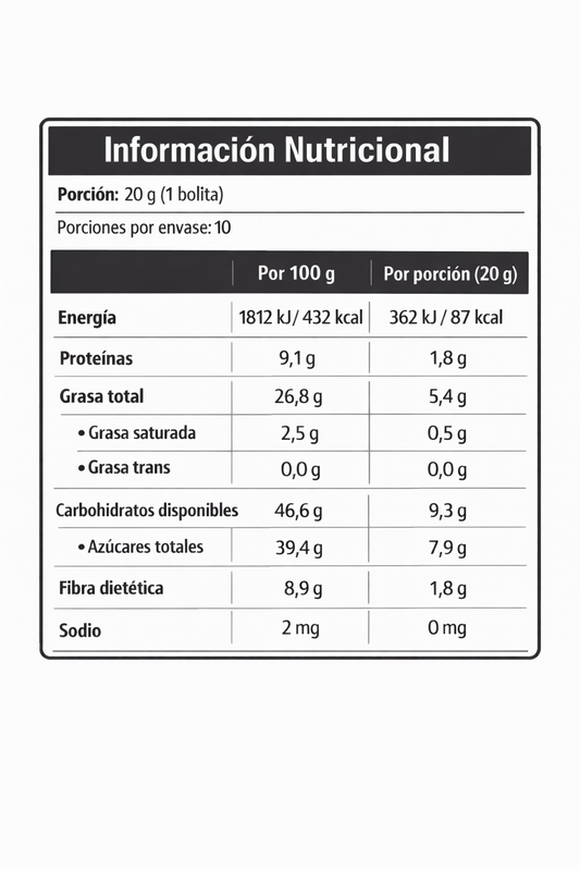 Cacao Energy Balls - 10 un.